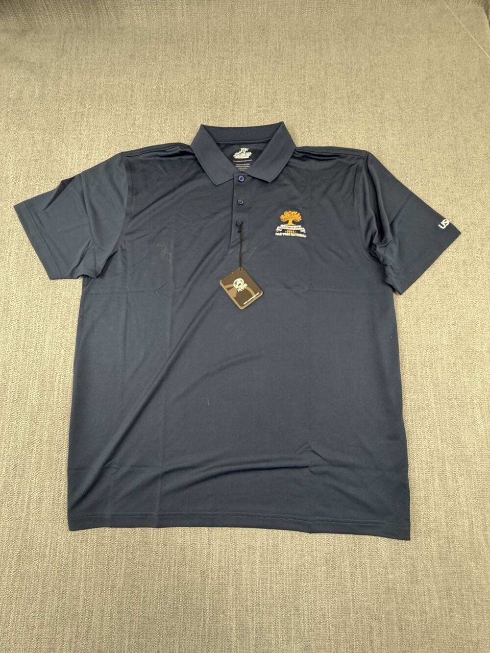 NWT Ahead Extreme 2014 US Senior Open Oak Tree National Golf Polo XL Navy